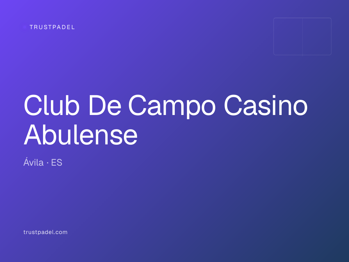 Club De Campo Casino Abulense padel club