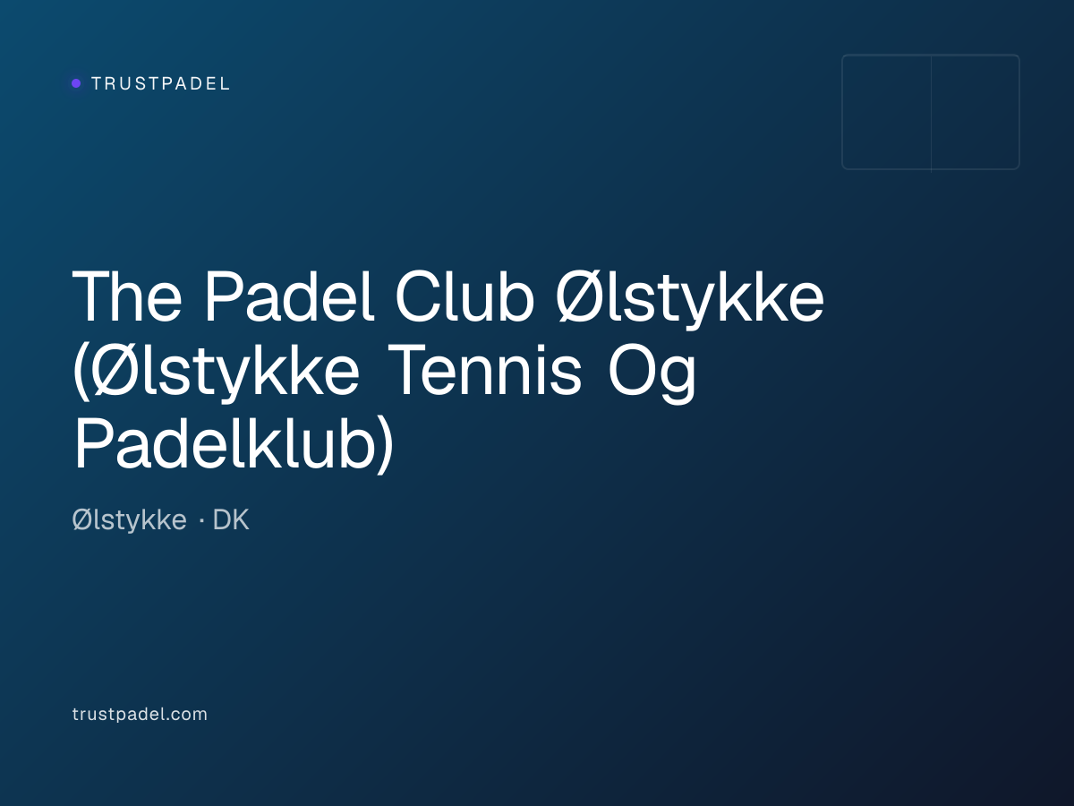 The Padel Club Ølstykke (Ølstykke Tennis Og Padelklub) padel club