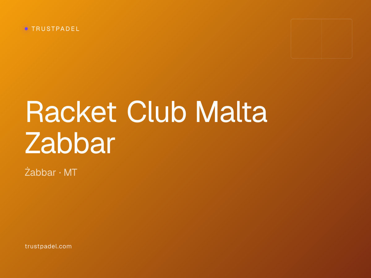 Racket Club Malta Zabbar padel club