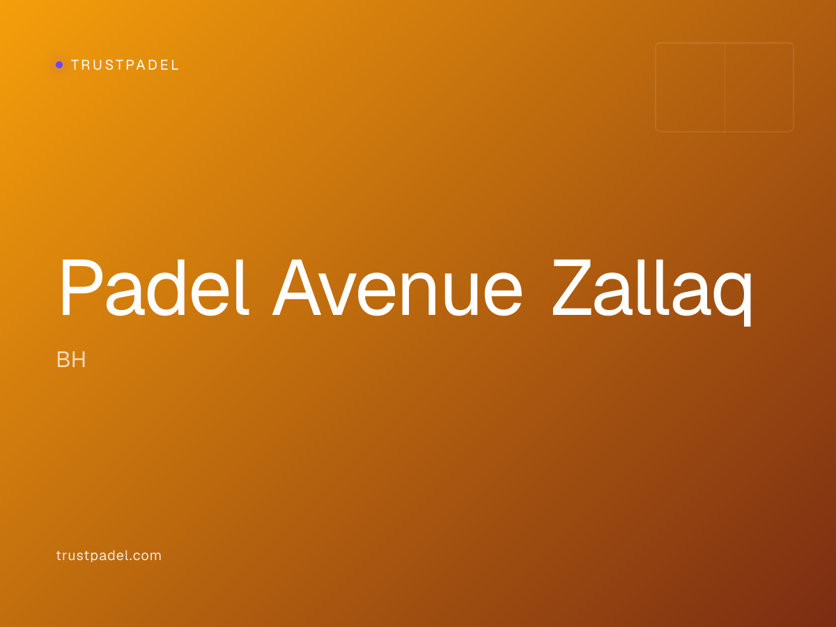 Padel Avenue Zallaq padel club