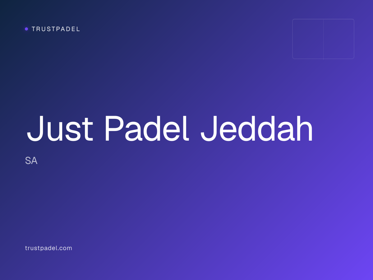Just Padel Jeddah padel club