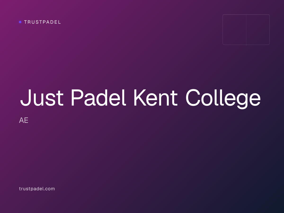 Just Padel Kent College padel club