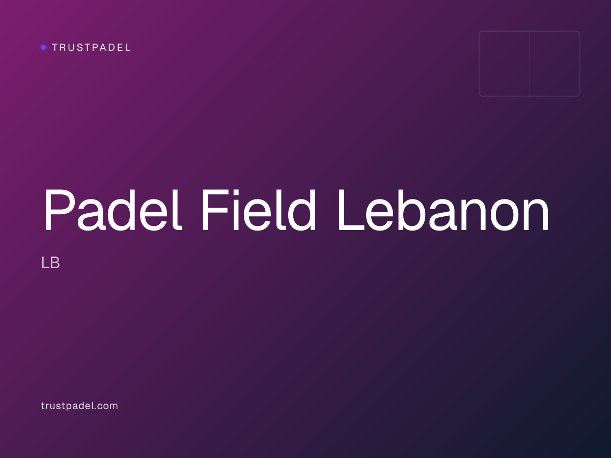 Padel Field Lebanon padel club