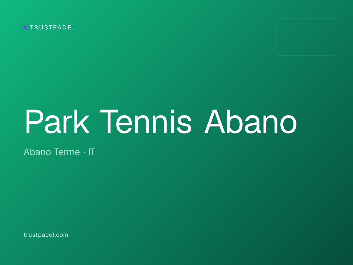 Park Tennis Abano padel club