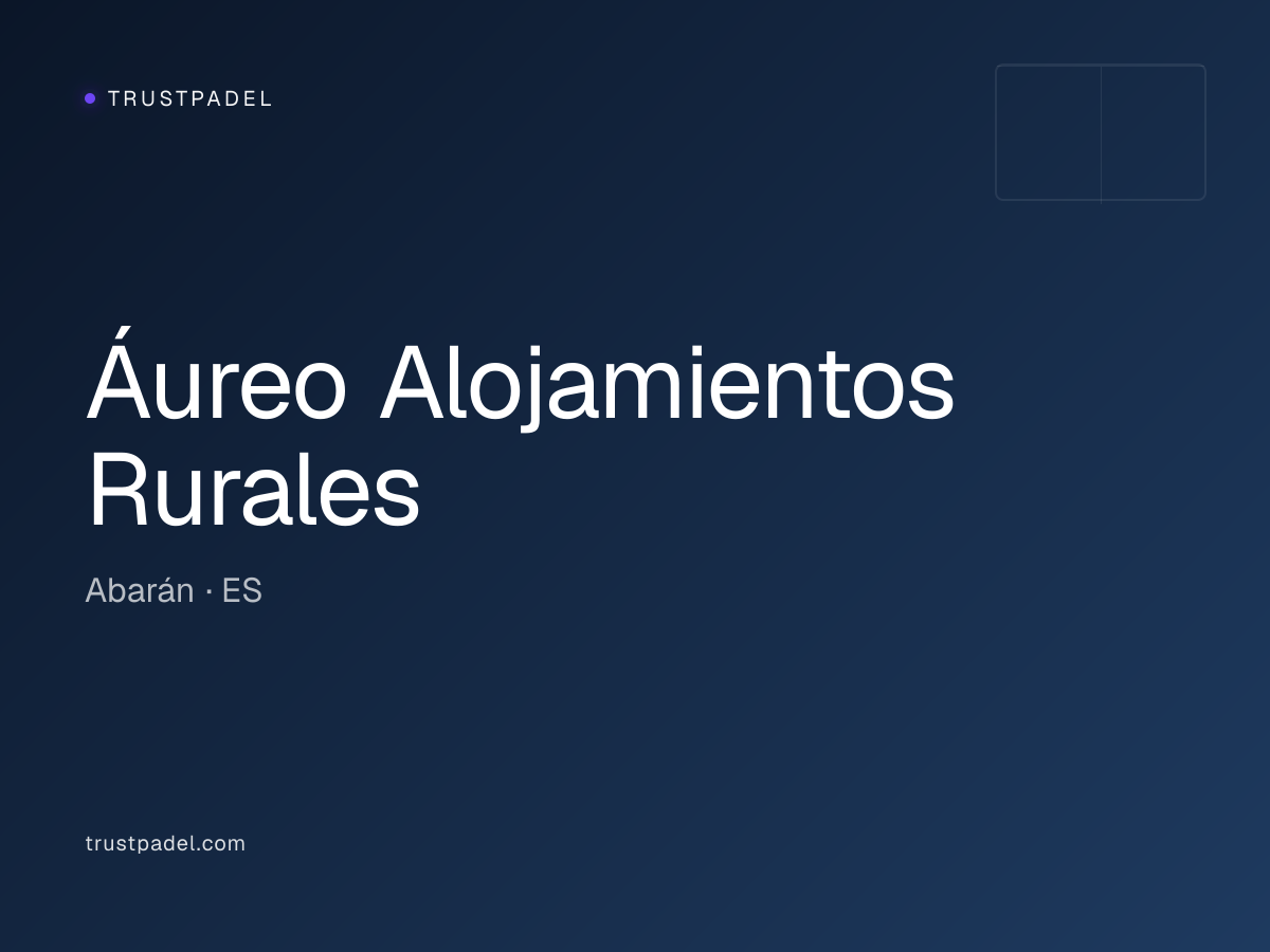 Áureo Alojamientos Rurales padel club