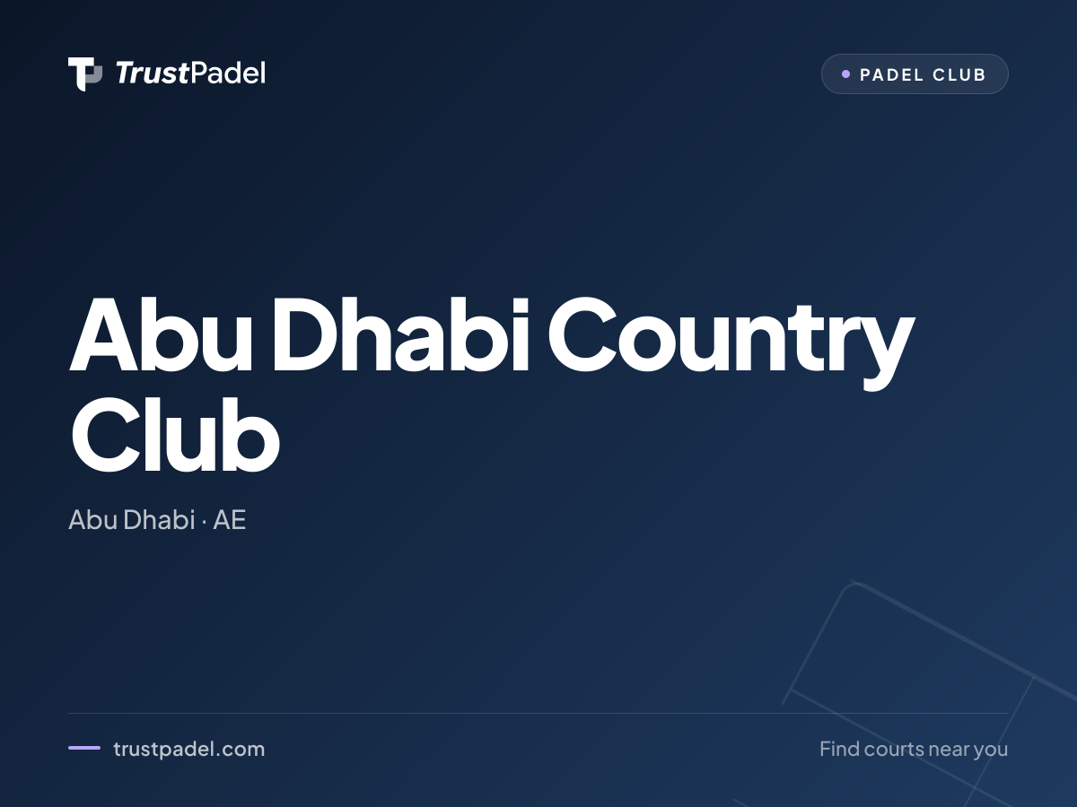 Abu Dhabi Country Club padel club