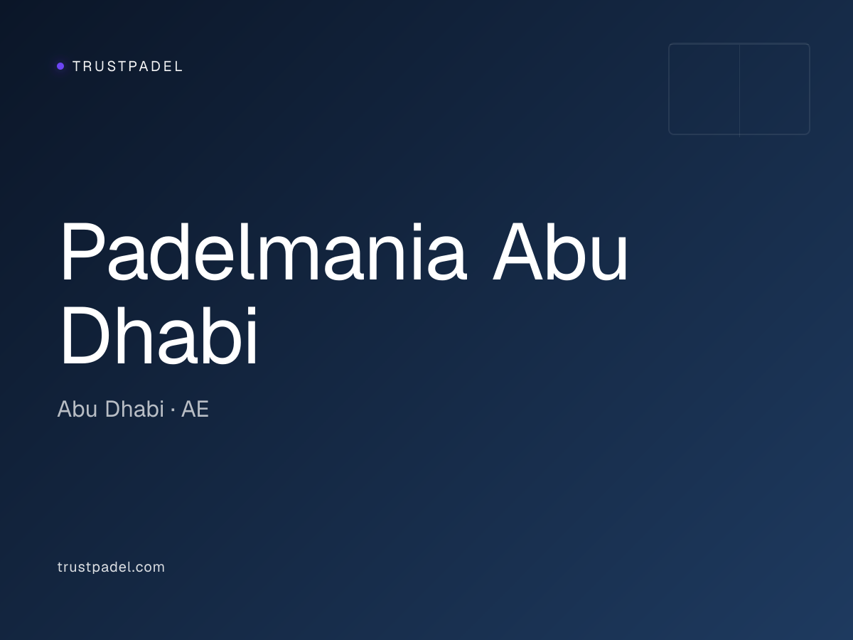 Padelmania Abu Dhabi padel club