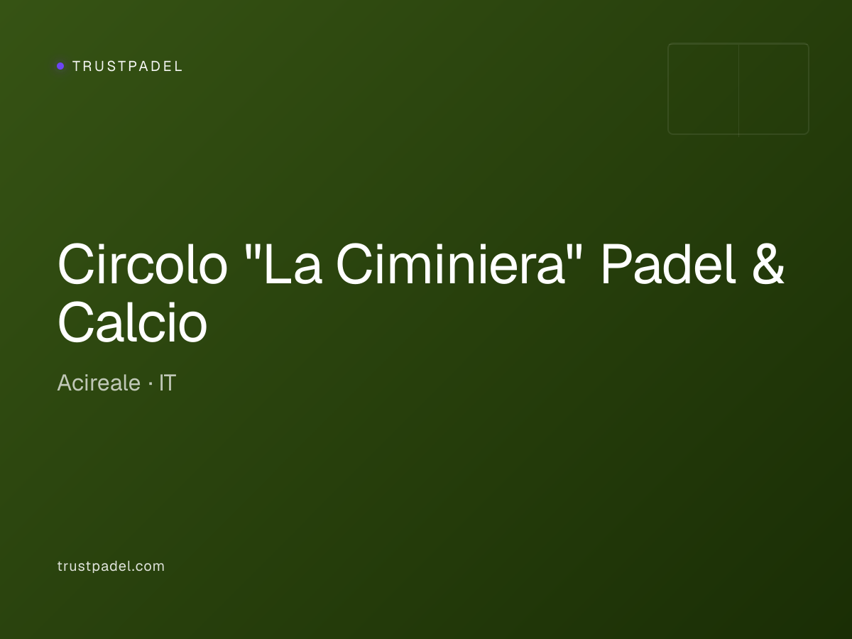 Circolo "La Ciminiera" Padel & Calcio padel club