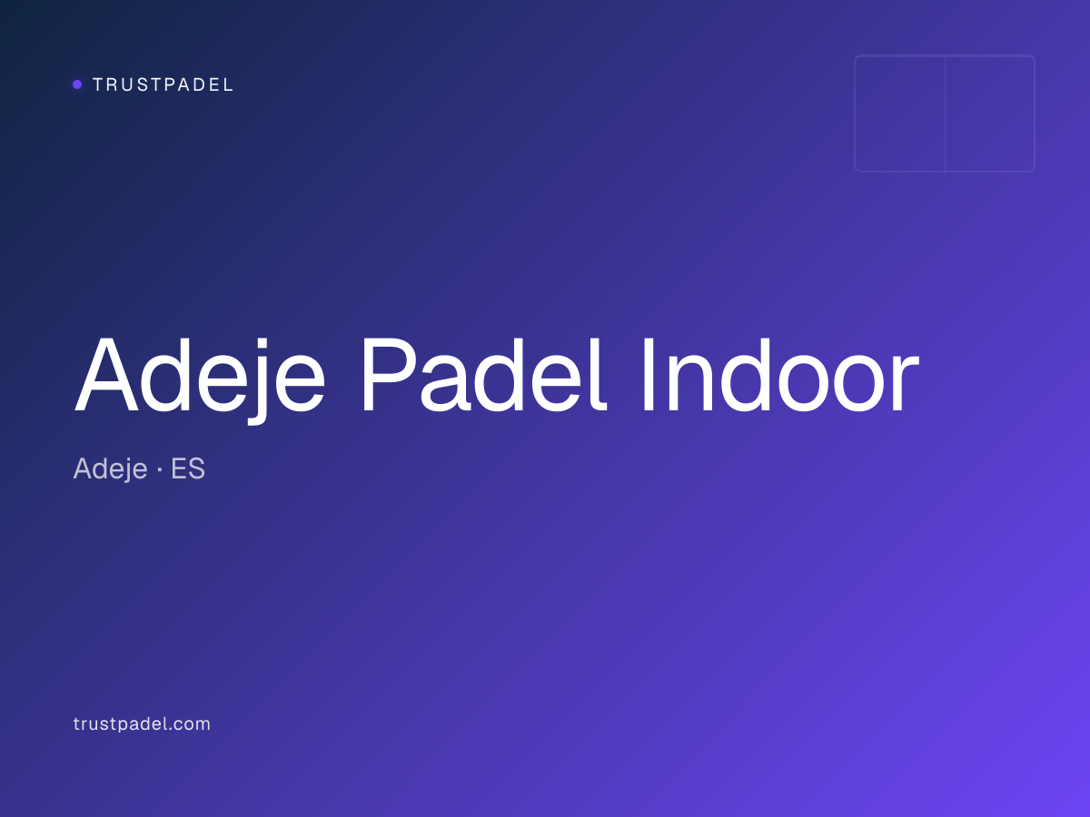 Adeje Padel Indoor padel club