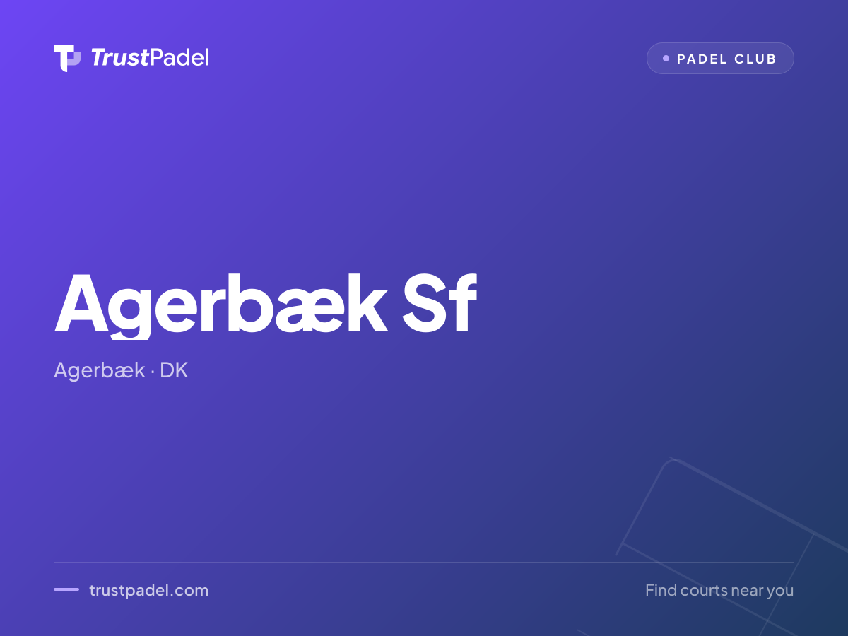 Agerbæk Sf padel club
