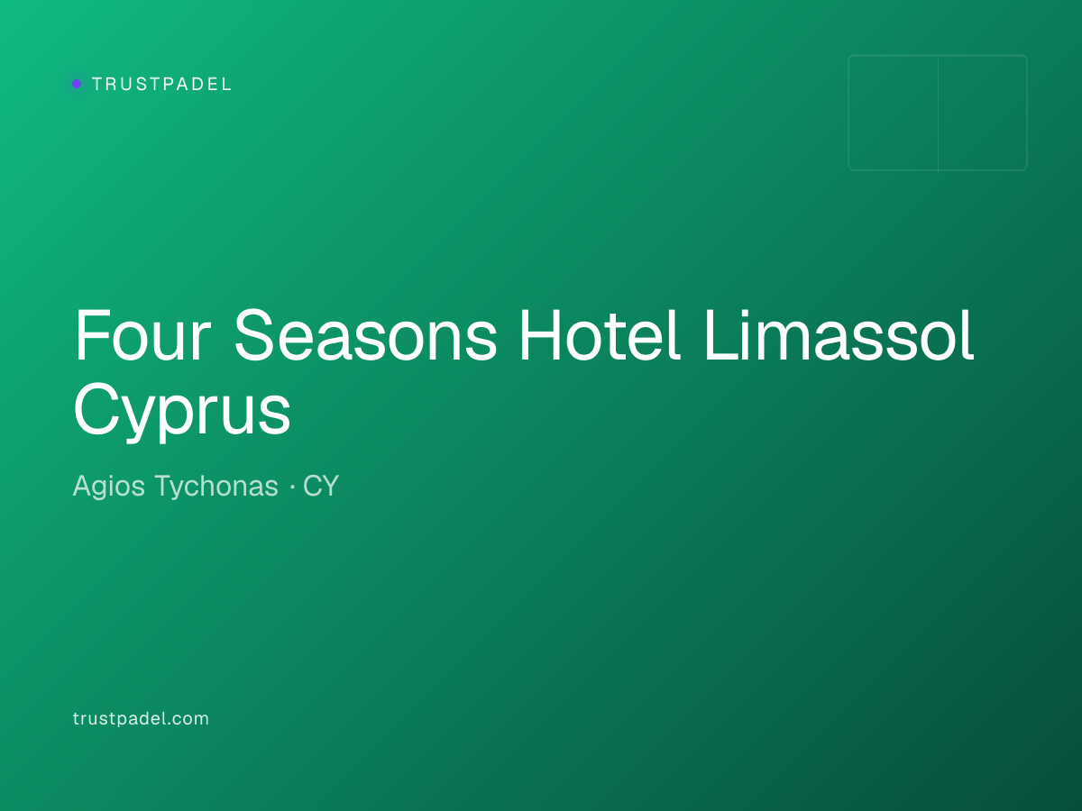 Four Seasons Hotel Limassol Cyprus padel club
