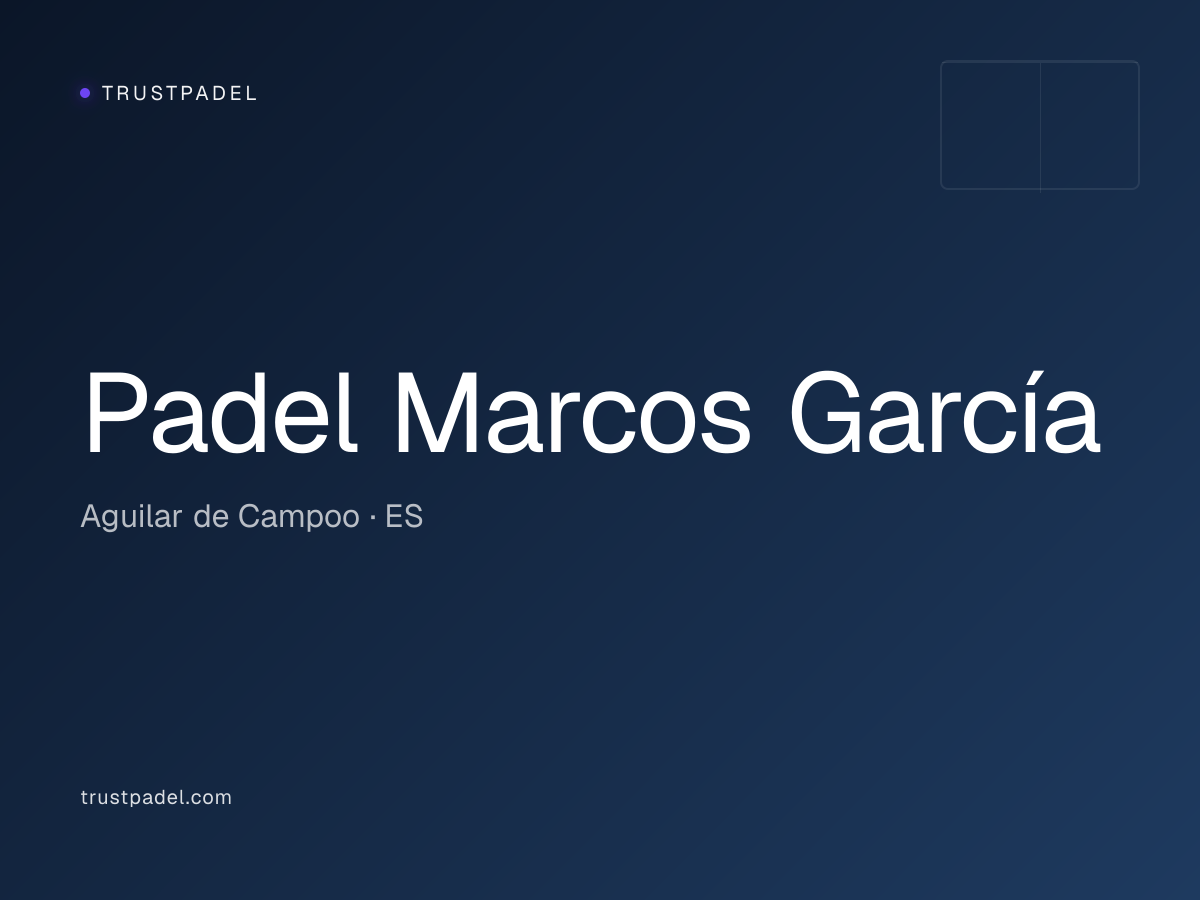 Padel Marcos García padel club