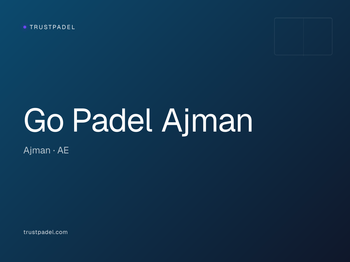 Go Padel Ajman padel club