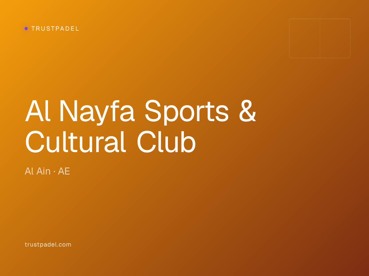 Al Nayfa Sports & Cultural Club padel club