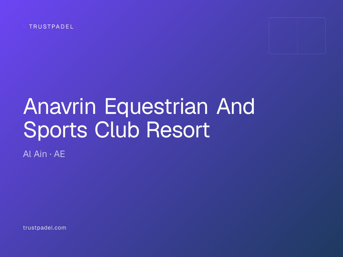 Anavrin Equestrian And Sports Club Resort padel club