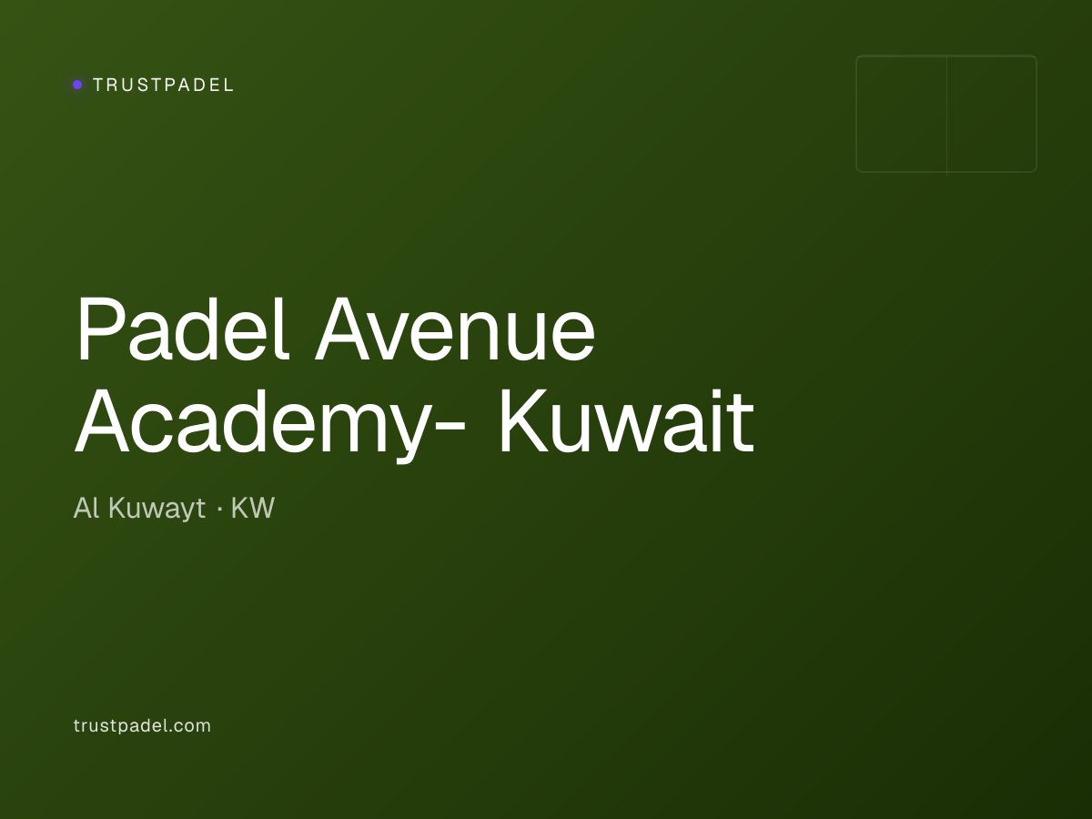 Padel Avenue Academy- Kuwait padel club