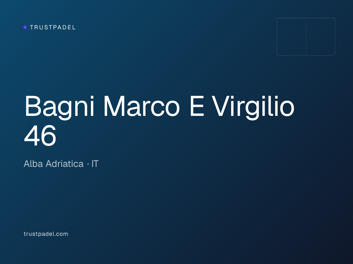 Bagni Marco E Virgilio 46 padel club