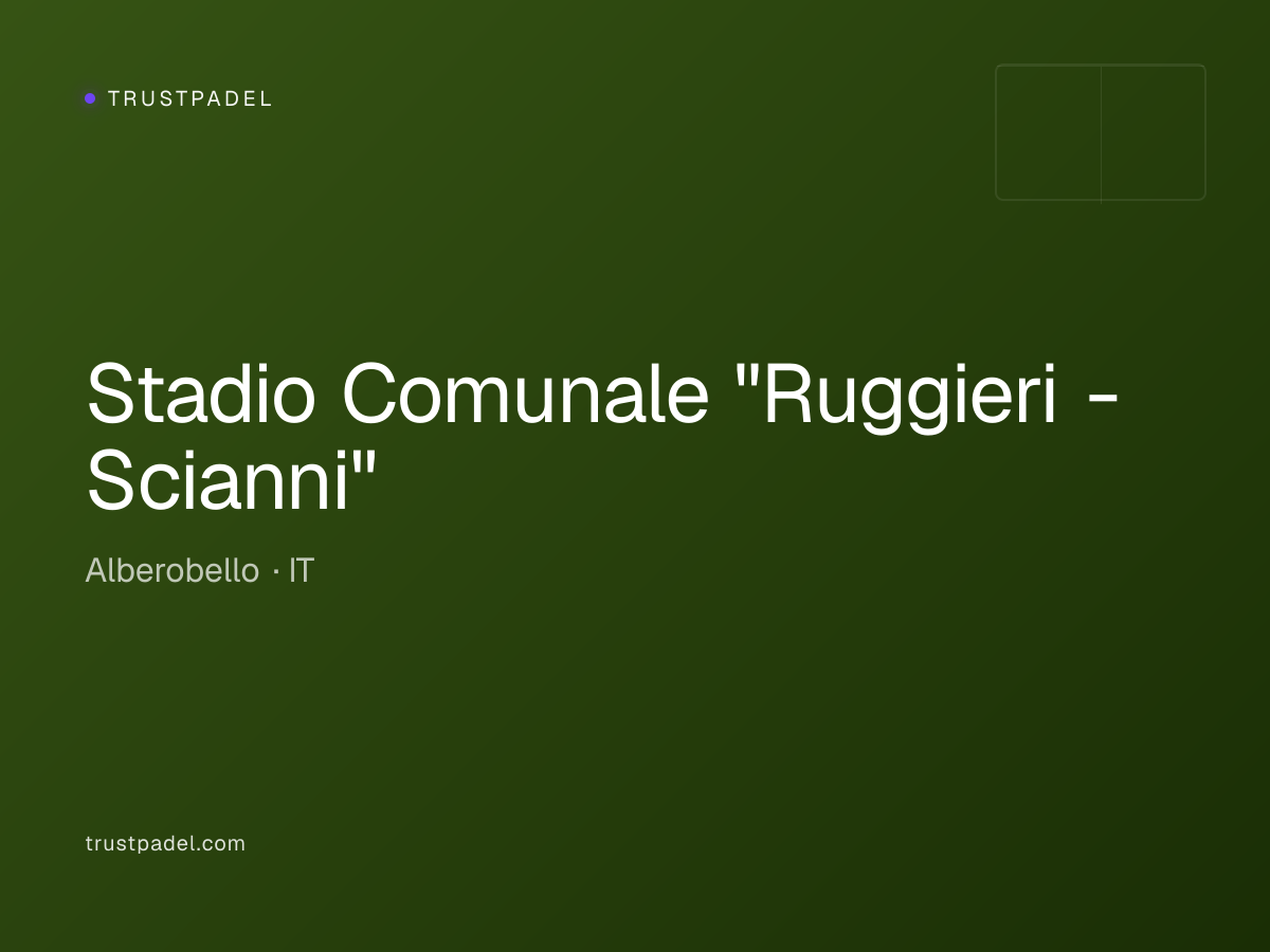 Stadio Comunale "Ruggieri - Scianni" padel club