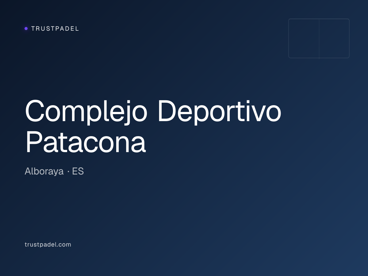 Complejo Deportivo Patacona padel club