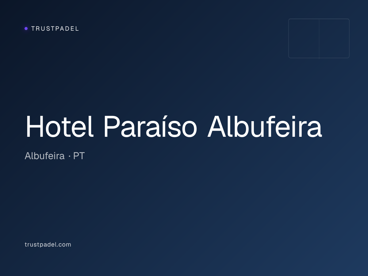 Hotel Paraíso Albufeira padel club