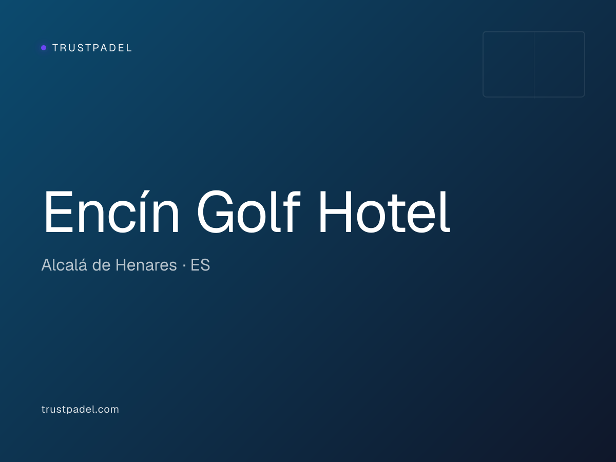 Encín Golf Hotel padel club