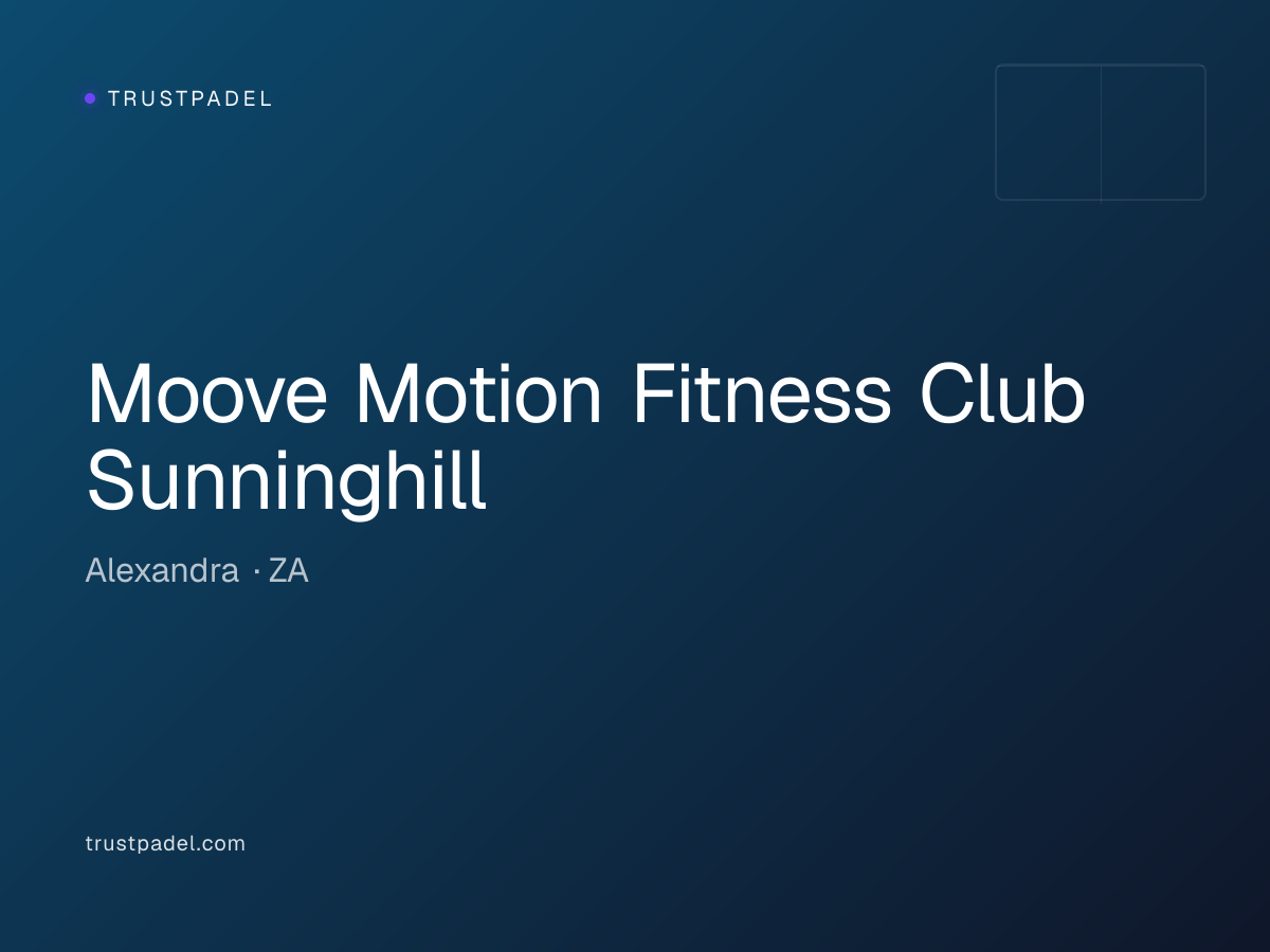 Moove Motion Fitness Club Sunninghill padel club