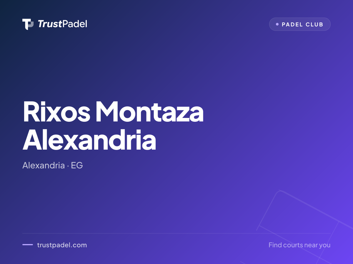 Rixos Montaza Alexandria padel club