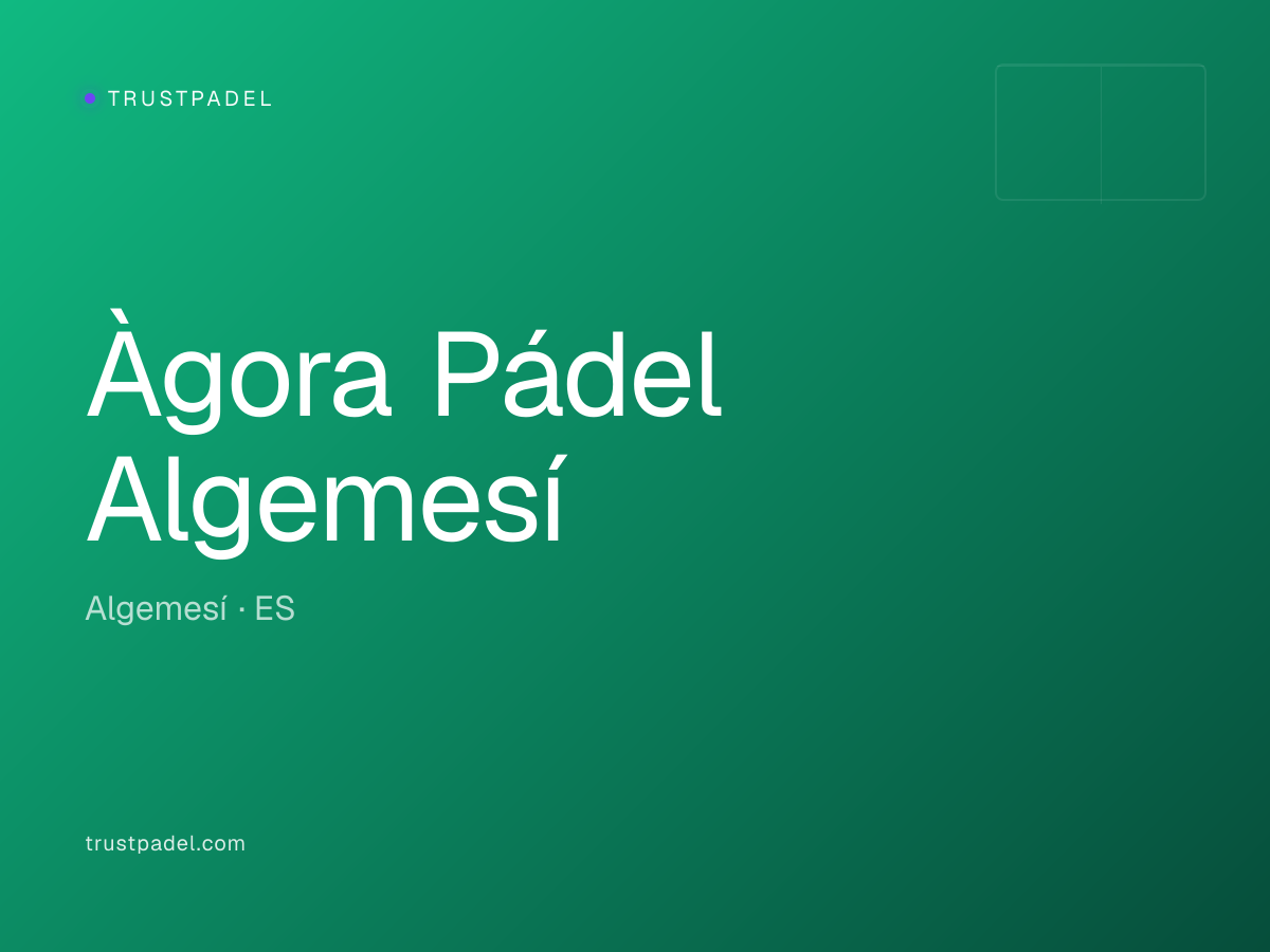 Àgora Pádel Algemesí padel club