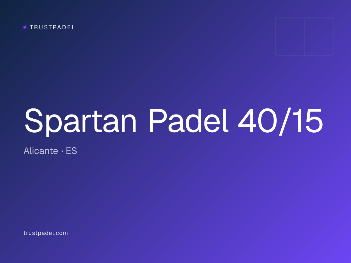 Spartan Padel 40/15 padel club