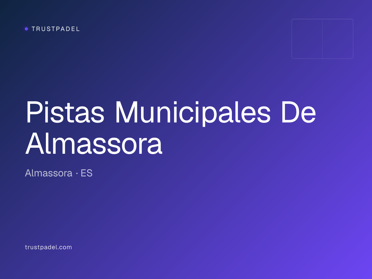 Pistas Municipales De Almassora padel club