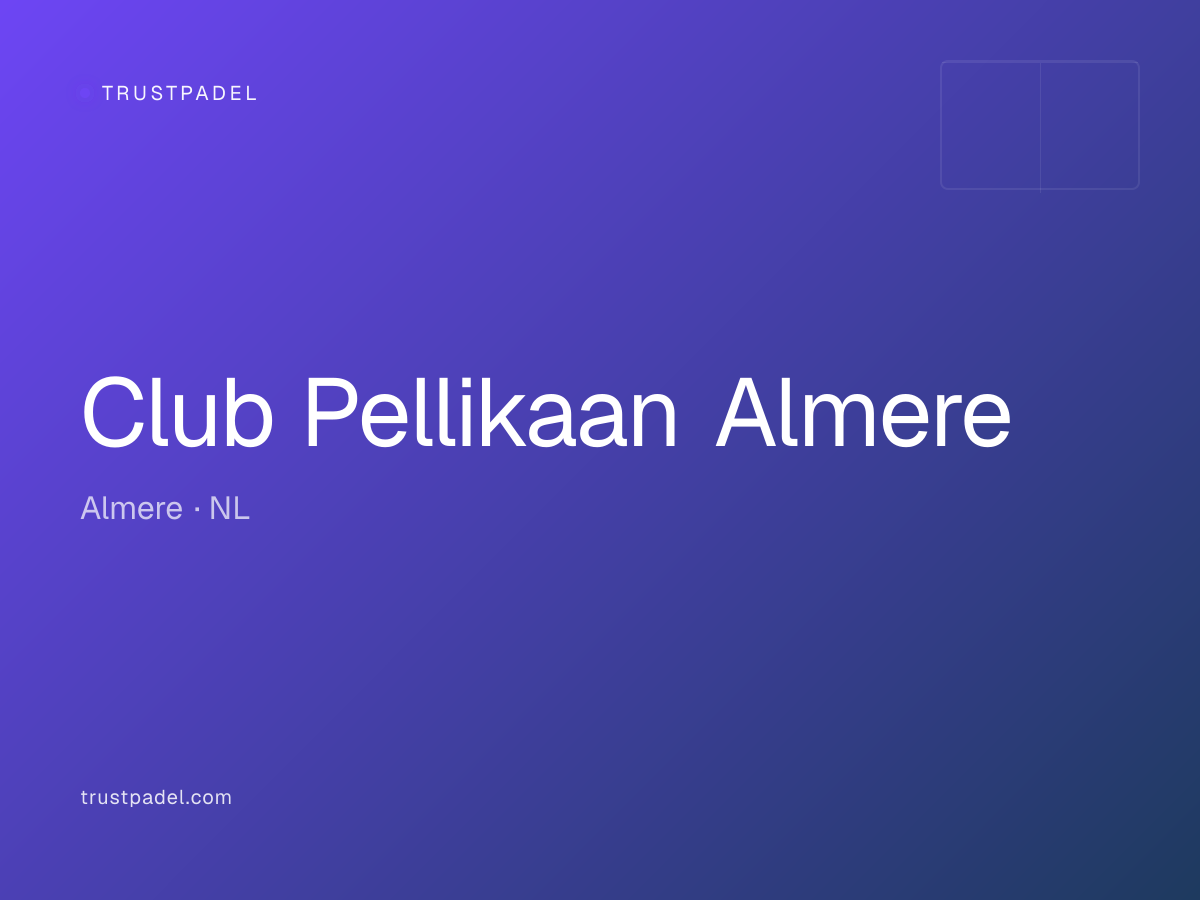Club Pellikaan Almere padel club