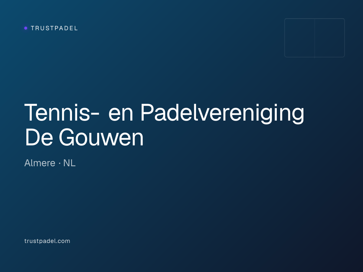 Tennis- en Padelvereniging De Gouwen padel club