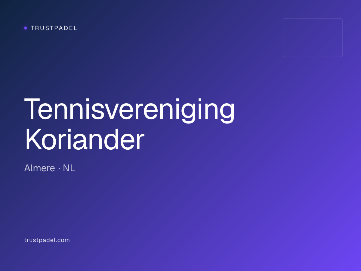 Tennisvereniging Koriander padel club