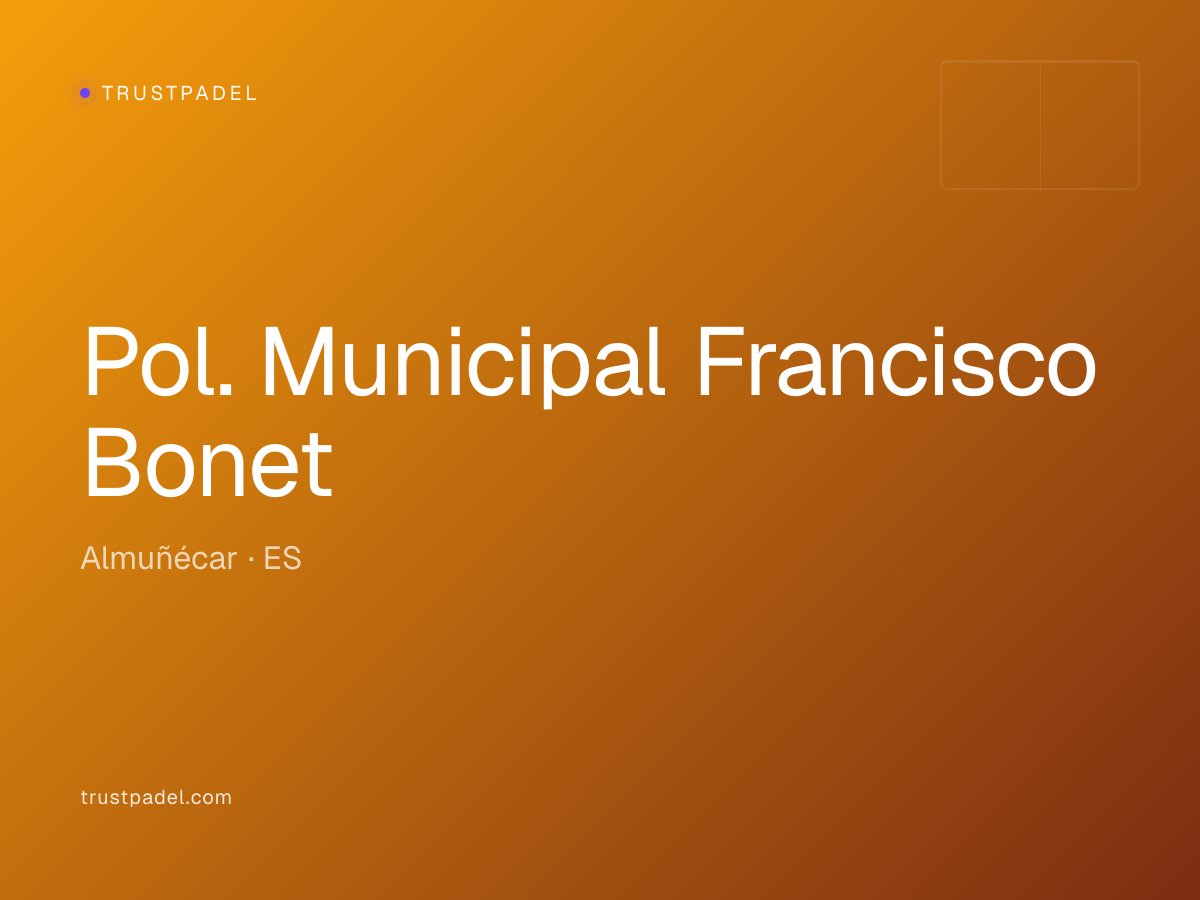 Pol. Municipal Francisco Bonet padel club