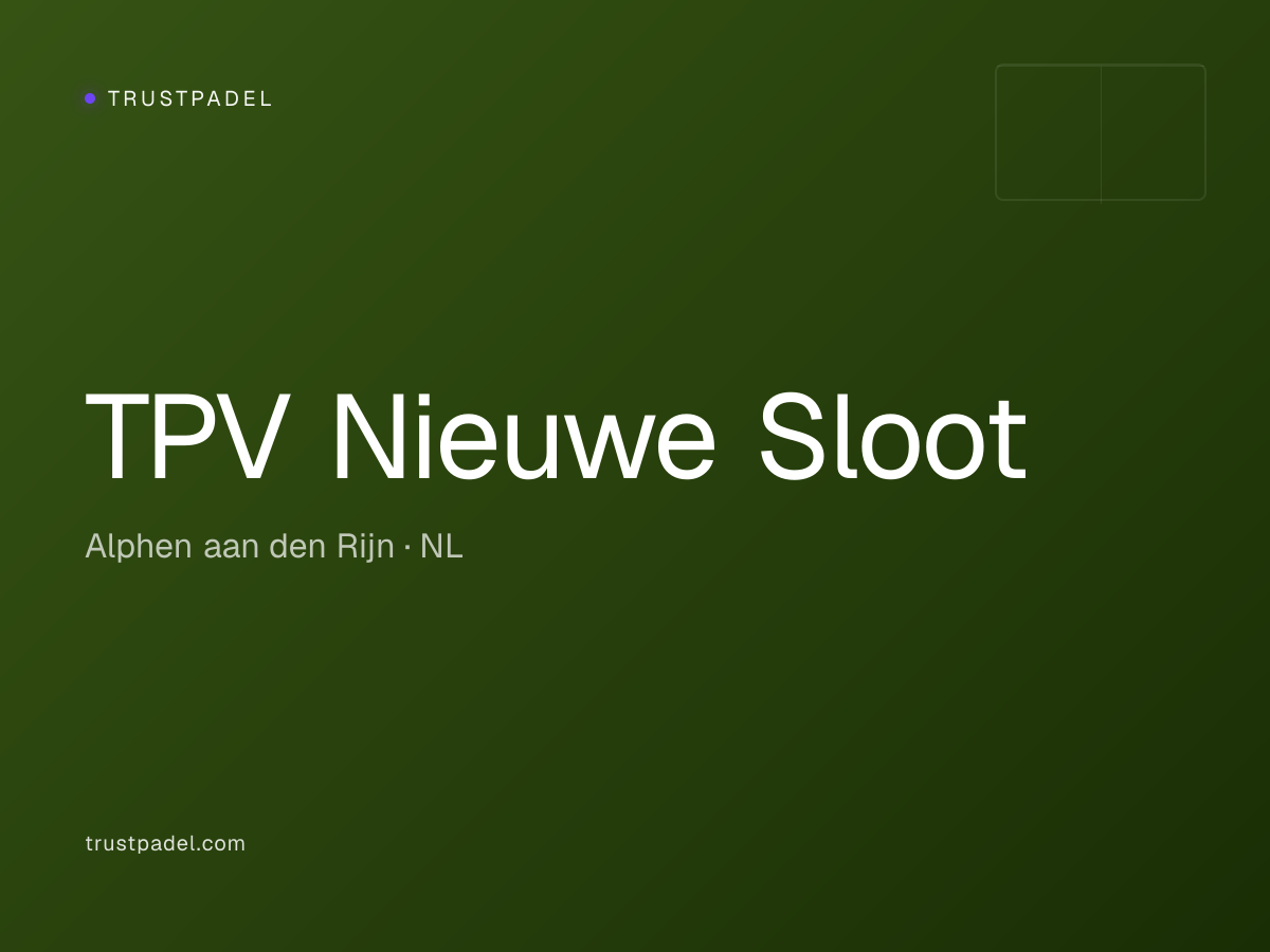TPV Nieuwe Sloot padel club