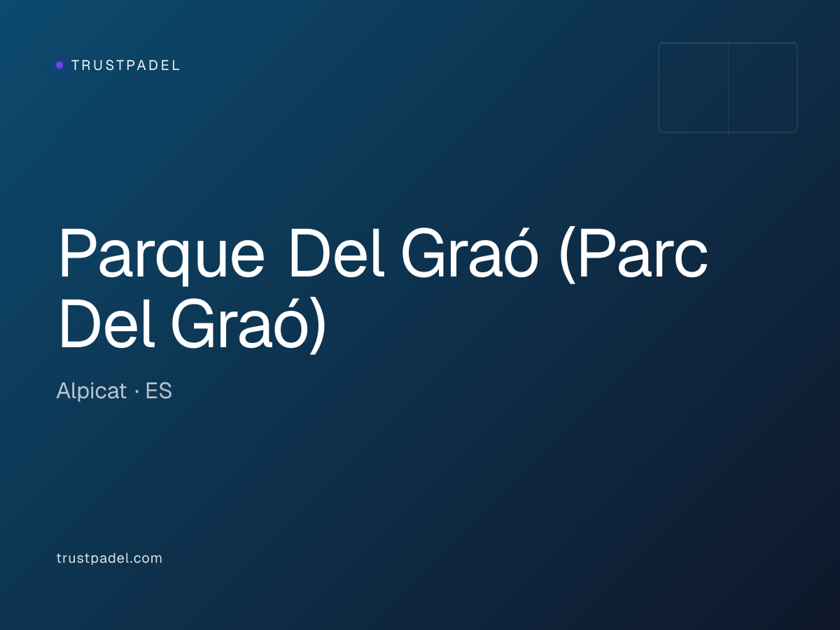 Parque Del Graó (Parc Del Graó) padel club
