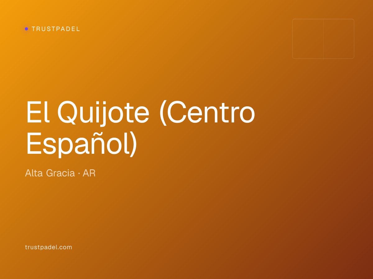 El Quijote (Centro Español) padel club