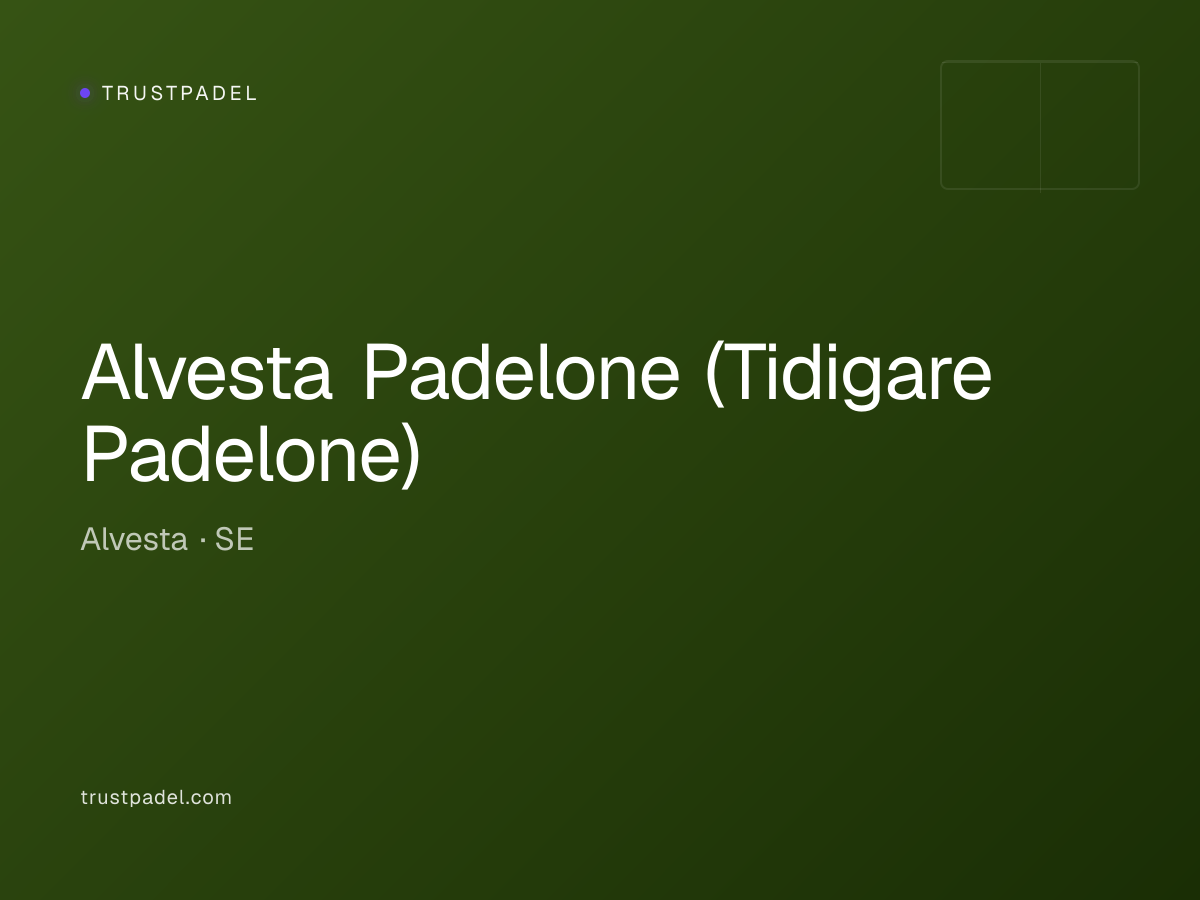 Alvesta Padelone (Tidigare Padelone) padel club