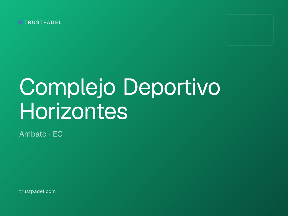 Complejo Deportivo Horizontes padel club