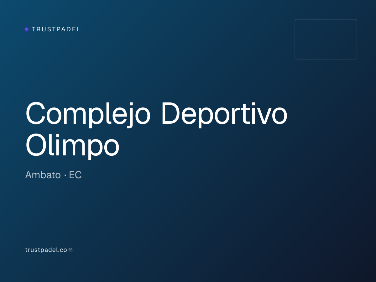 Complejo Deportivo Olimpo padel club