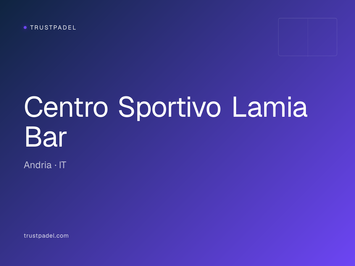 Centro Sportivo Lamia Bar padel club