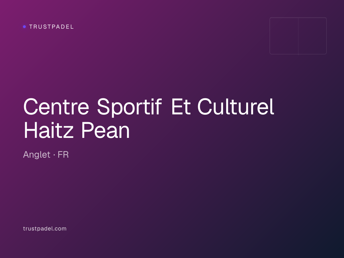 Centre Sportif Et Culturel Haitz Pean padel club