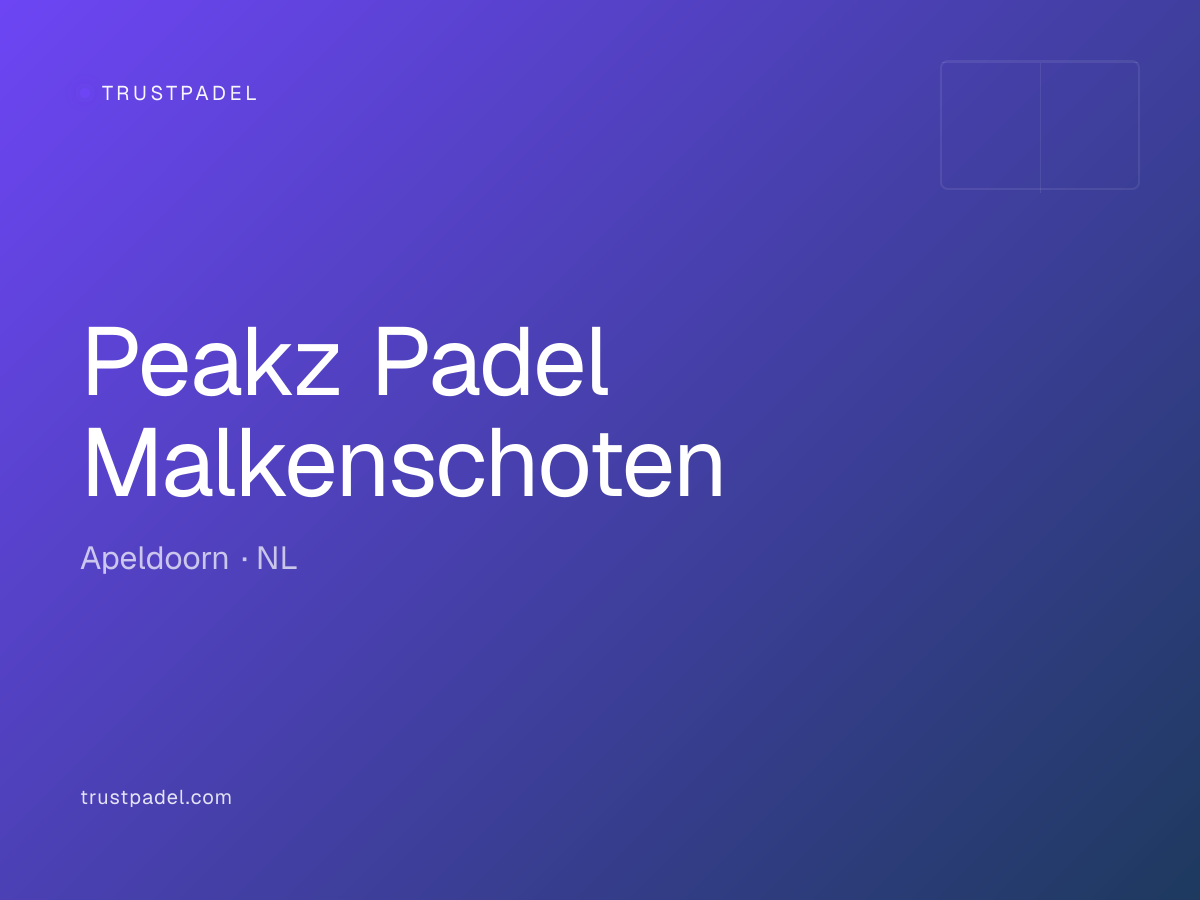 Peakz Padel Malkenschoten padel club