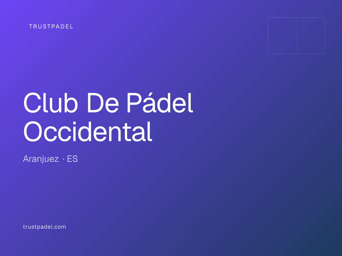 Club De Pádel Occidental padel club