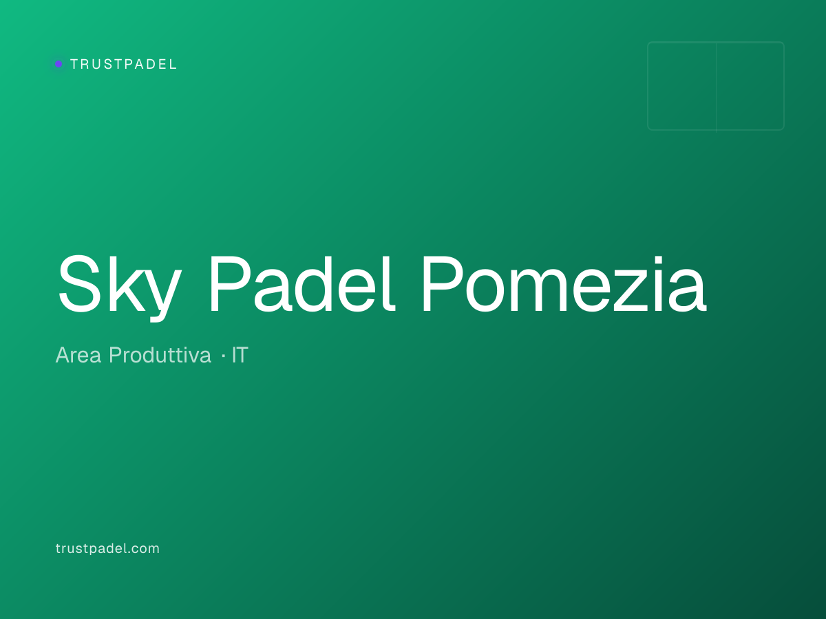 Sky Padel Pomezia padel club