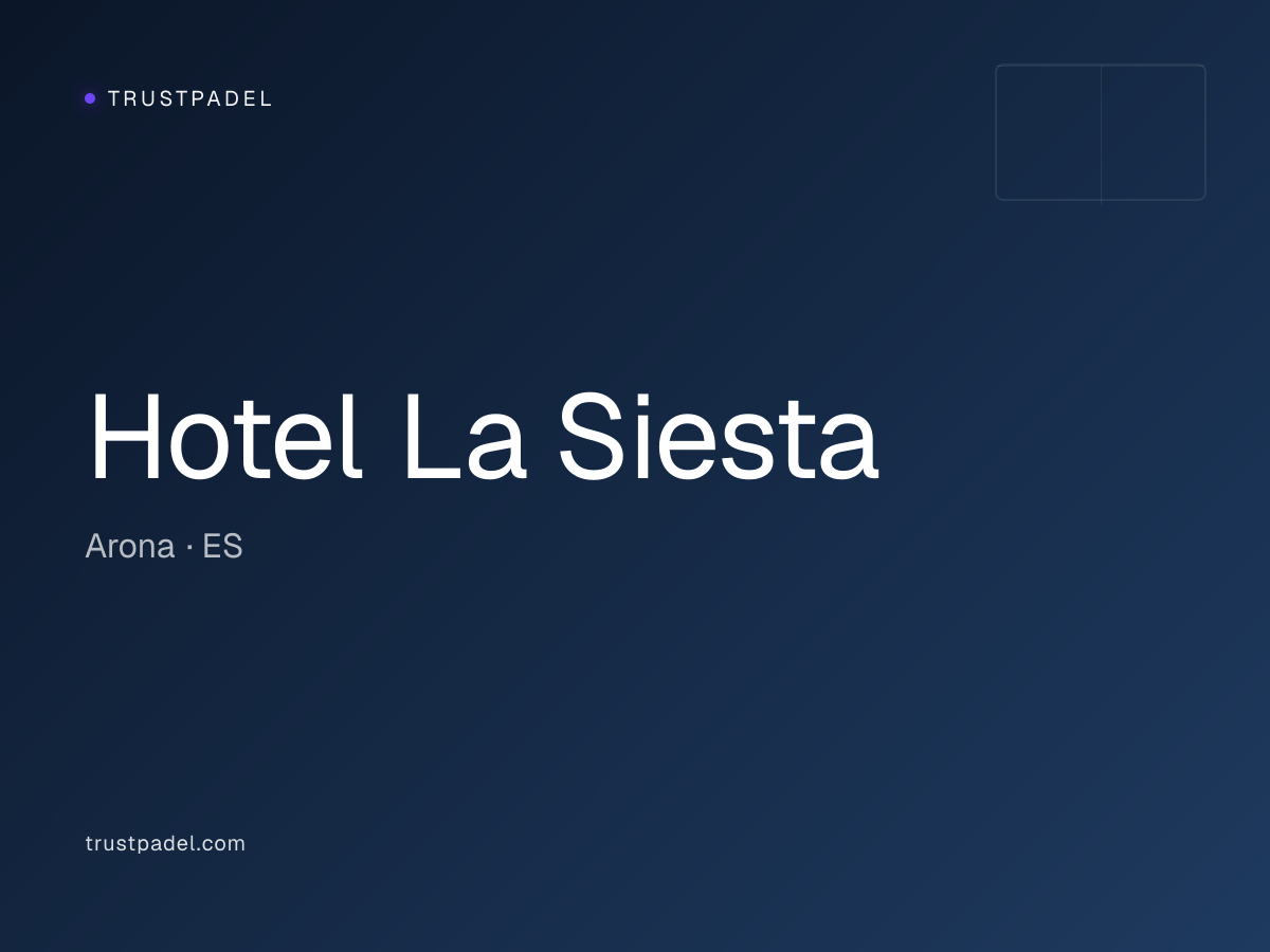Hotel La Siesta padel club