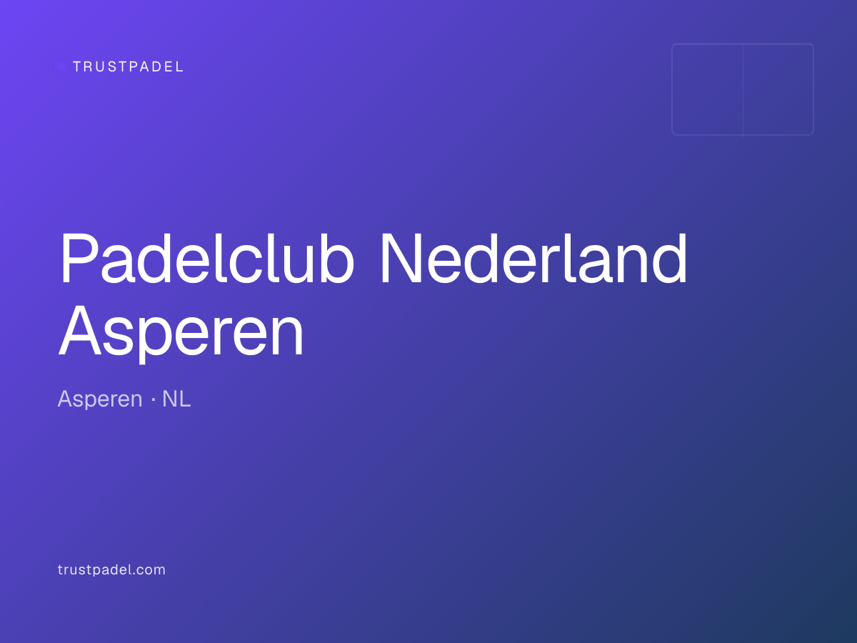 Padelclub Nederland Asperen padel club