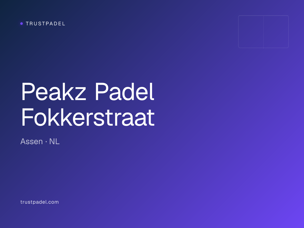 Peakz Padel Fokkerstraat padel club