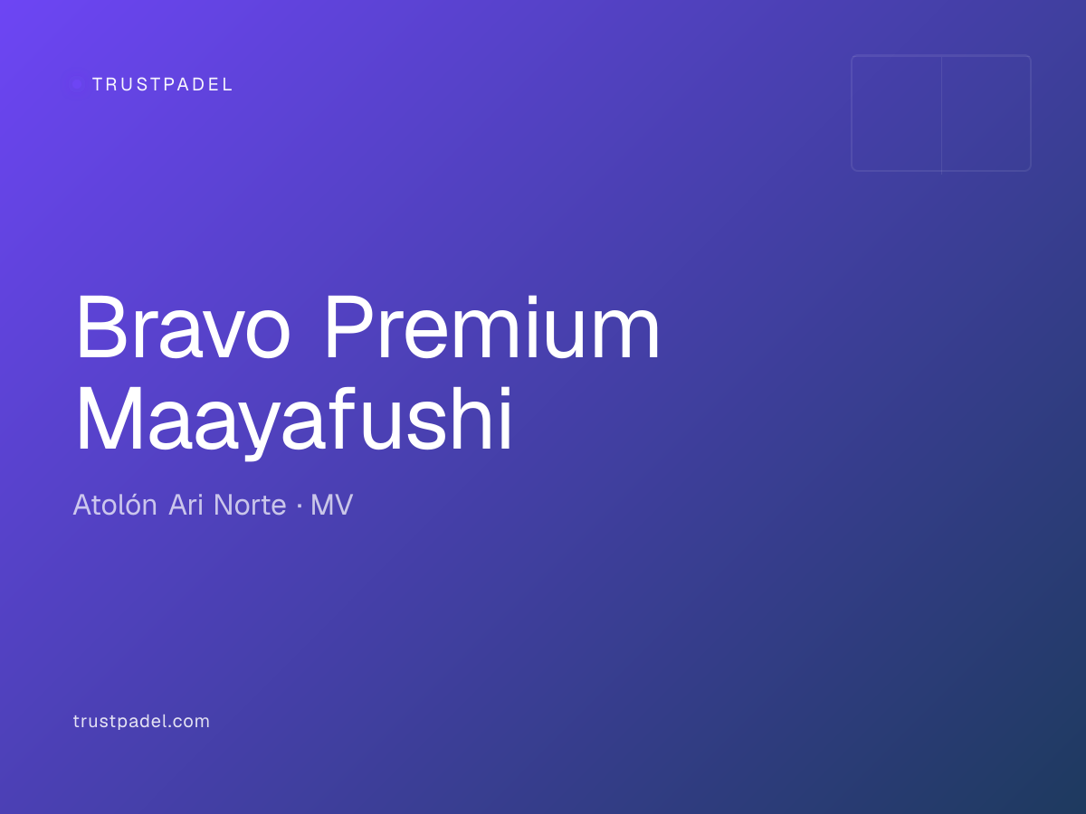 Bravo Premium Maayafushi padel club