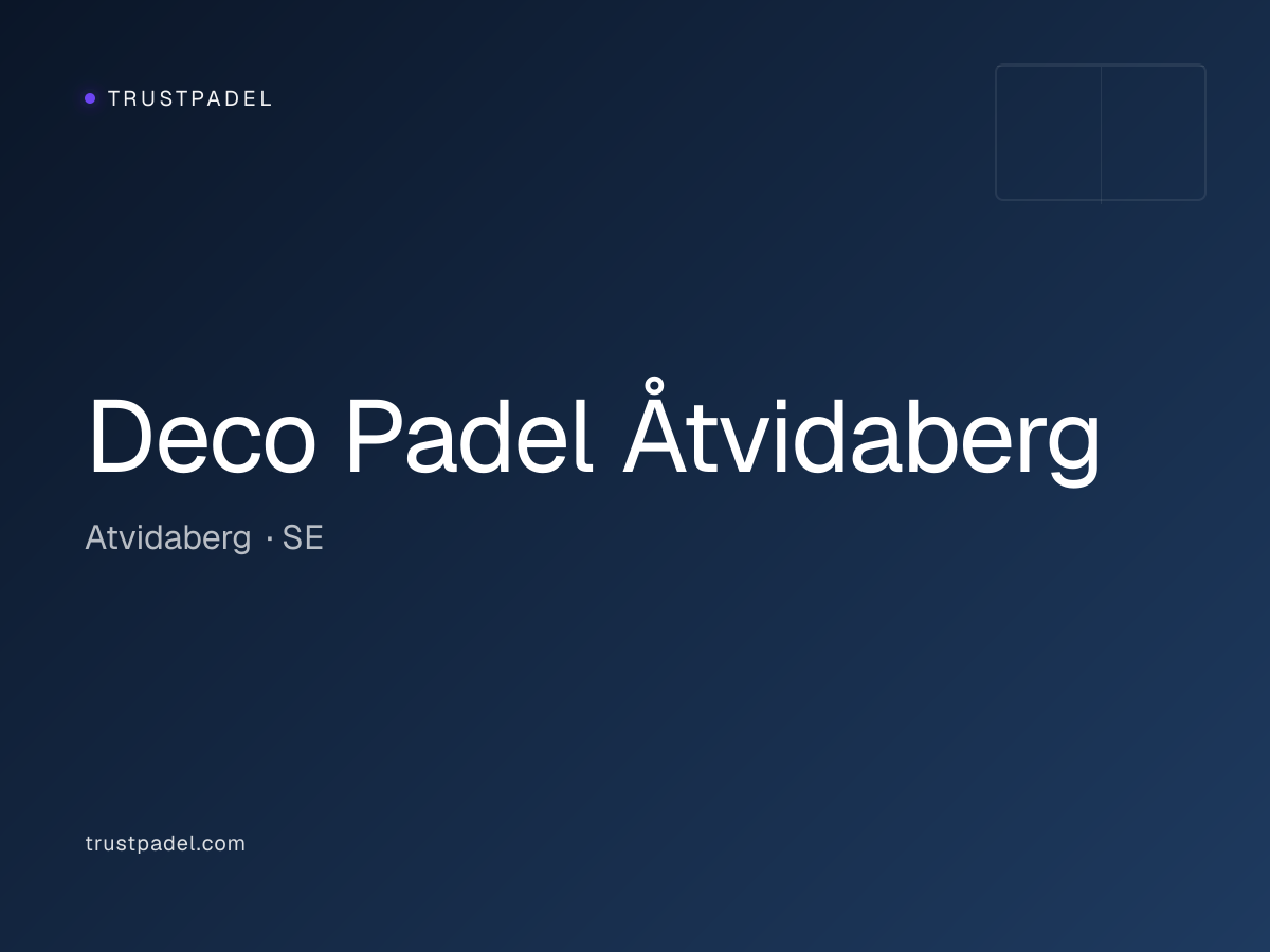 Deco Padel Åtvidaberg padel club